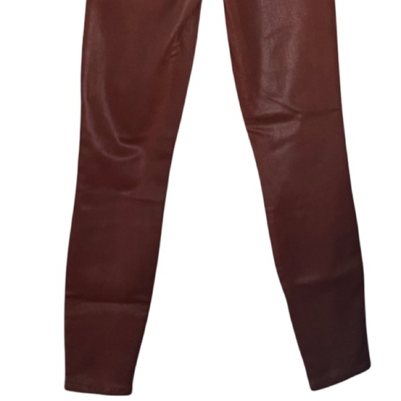 New Paige Mid Rise Ankle Coated Skinny Jeans 23 | Burgundy Dust | $229 Retail - Picture 10 of 16